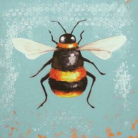 Bee Painting by Lucia Stewart