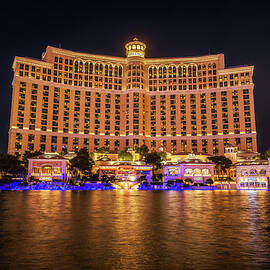 Bellagio hotel and casino at night by Miroslav Liska