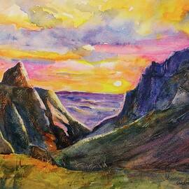 Big Bend Texas Window Trail Sunset by Carlin Blahnik CarlinArtWatercolor