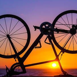 Bike On Seawall by Garry Gay