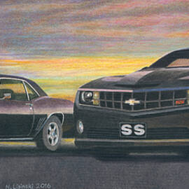 Black Knights Camaros by Norb Lisinski