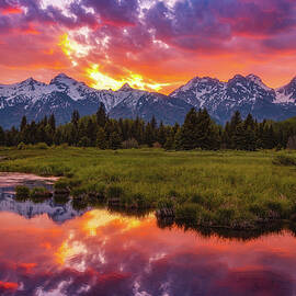 Black Ponds Sunset by Darren White