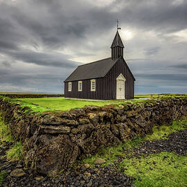 Black wooden church of Budir in Iceland by Miroslav Liska