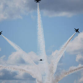 Blue Angels perform a breakaway maneuver  by Celestial Images