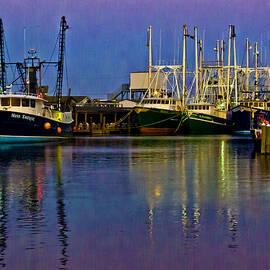 Blue Hour Fishing Boats by Louis Dallara