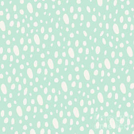 Bohemian Pebbles - light blue and cream dot pattern by Allyson Johnson