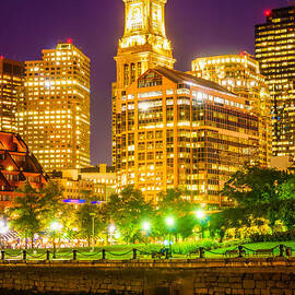Boston Cityscape at Night by Paul Velgos