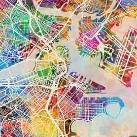 Boston Massachusetts Street Map