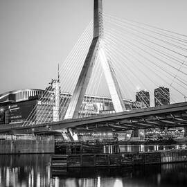 Boston Zakim Bridge Black and White Photo by Paul Velgos