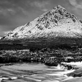 Buachaille Winter Panorama Mono by Grant Glendinning
