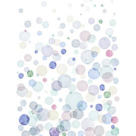 BUBBLES - Abstract watercolor . by Aga and Artur Szafranscy