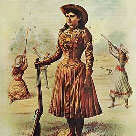 Buffalo Bill's Wild West Show - Miss Annie Oakley - Vintage Event Advertising Poster by Studio Grafiikka