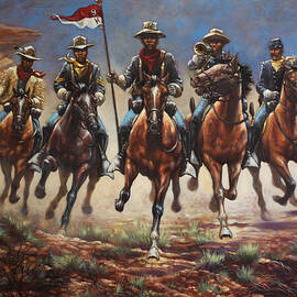 Bugler And The Guidon by Harvie Brown