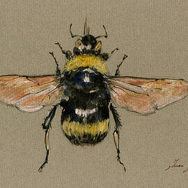 Bumble bee art wall by Juan  Bosco