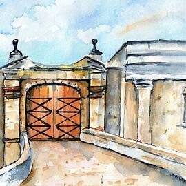 Castillo de San Cristobal Entry Gate by Carlin Blahnik CarlinArtWatercolor