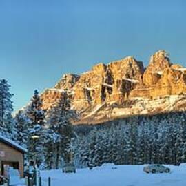 Castle Mountain Over The Chalets by Adam Jewell