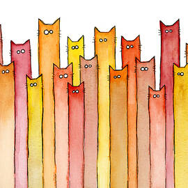 Cats Autumn Colors by Olga Shvartsur