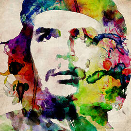 Che Guevara Urban Watercolor by Michael Tompsett