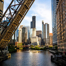 Chicago Downtown and Kinzie Street Railroad Bridge by Paul Velgos