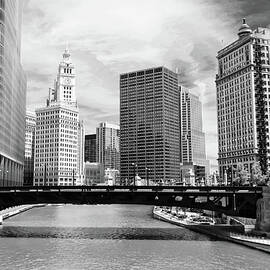 Chicago River Buildings Skyline by Paul Velgos