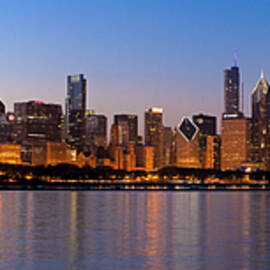 Chicago Skyline Evening by Donald Schwartz