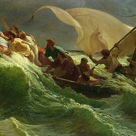 Christ Asleep in his Boat  by Jules Joseph Meynier
