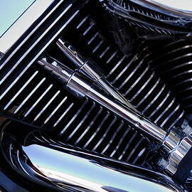 Chromed motorbike engine by Sami Sarkis Photography