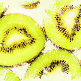 Close up of kiwi slices by Jorgo Photography