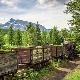 Coal mine train in the ghost town of Bankhead near Banff, Canada by Miroslav Liska