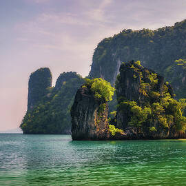 Coastline with huge cliffs on the Koh Hong island in Thailand by Miroslav Liska