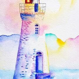 Cockspur Lighthouse by Carlin Blahnik CarlinArtWatercolor