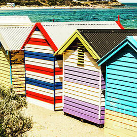 Colourful bathing sheds by Jorgo Photography