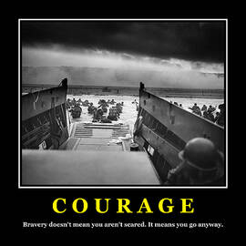 Courage -- D Day Poster by War Is Hell Store