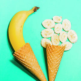 Creative banana ice-cream still life art by Jorgo Photography