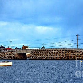 Cribstone Bridge and Boats on Bailey Island by Olivier Le Queinec