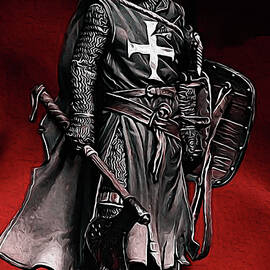 Crusader Warrior - Medieval Warfare by AM FineArtPrints
