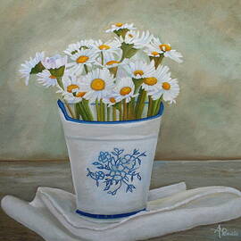 Daisies And Porcelain by Angeles M Pomata