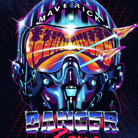 Danger Zone / Top Gun / Maverick / Pilot Helmet / Pop Culture / 1980s Movie / 80s by Zerobriant Designs