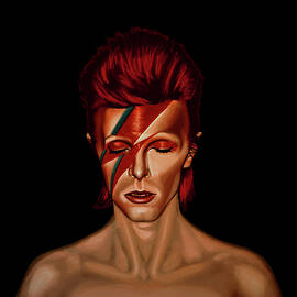 David Bowie Aladdin Sane Mixed Media by Paul Meijering