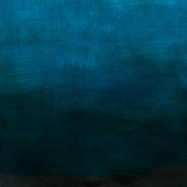 Deep Blue Mood- Abstract Art by Linda Woods by Linda Woods