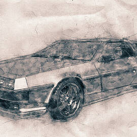 DeLorean DMC-12 - Sports Car - Automotive Art - Car Posters by Studio Grafiikka