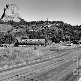 Devils Tower Black And White Panorama by Adam Jewell