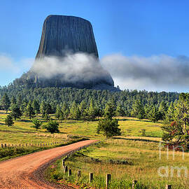 Devils Tower Fog Layer by Adam Jewell