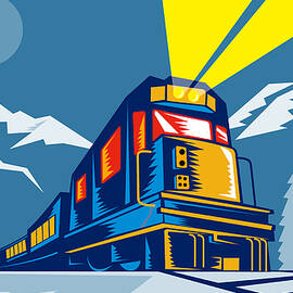 Diesel train winter by Aloysius Patrimonio