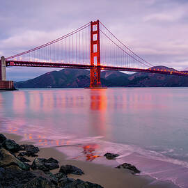Early Morning Lights of the Golden Gate - San Francisco by Gregory Ballos