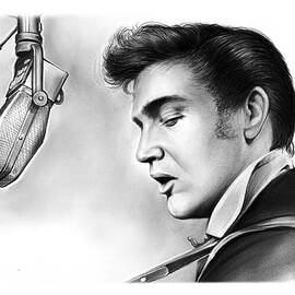 洋書 Newly Discovered Drawings of Elvis Elvis Presley Drawing by Greg Joens - Metal Posters