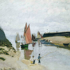 Entree du port de Trouville by Claude Monet