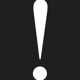 Exclamation symbol minimalist poster by Studio Grafiikka