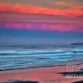 Fiery Sunrise over the Pacific by Bruce Block