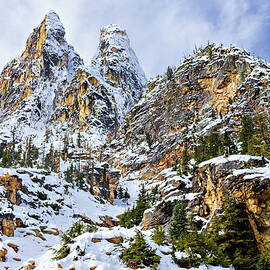 First Snow on Liberty Bell Horizontal by Mary Jo Allen